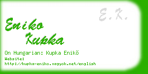 eniko kupka business card